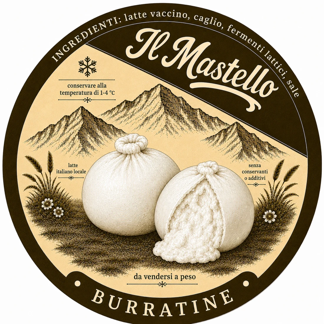 Etichetta Burratine