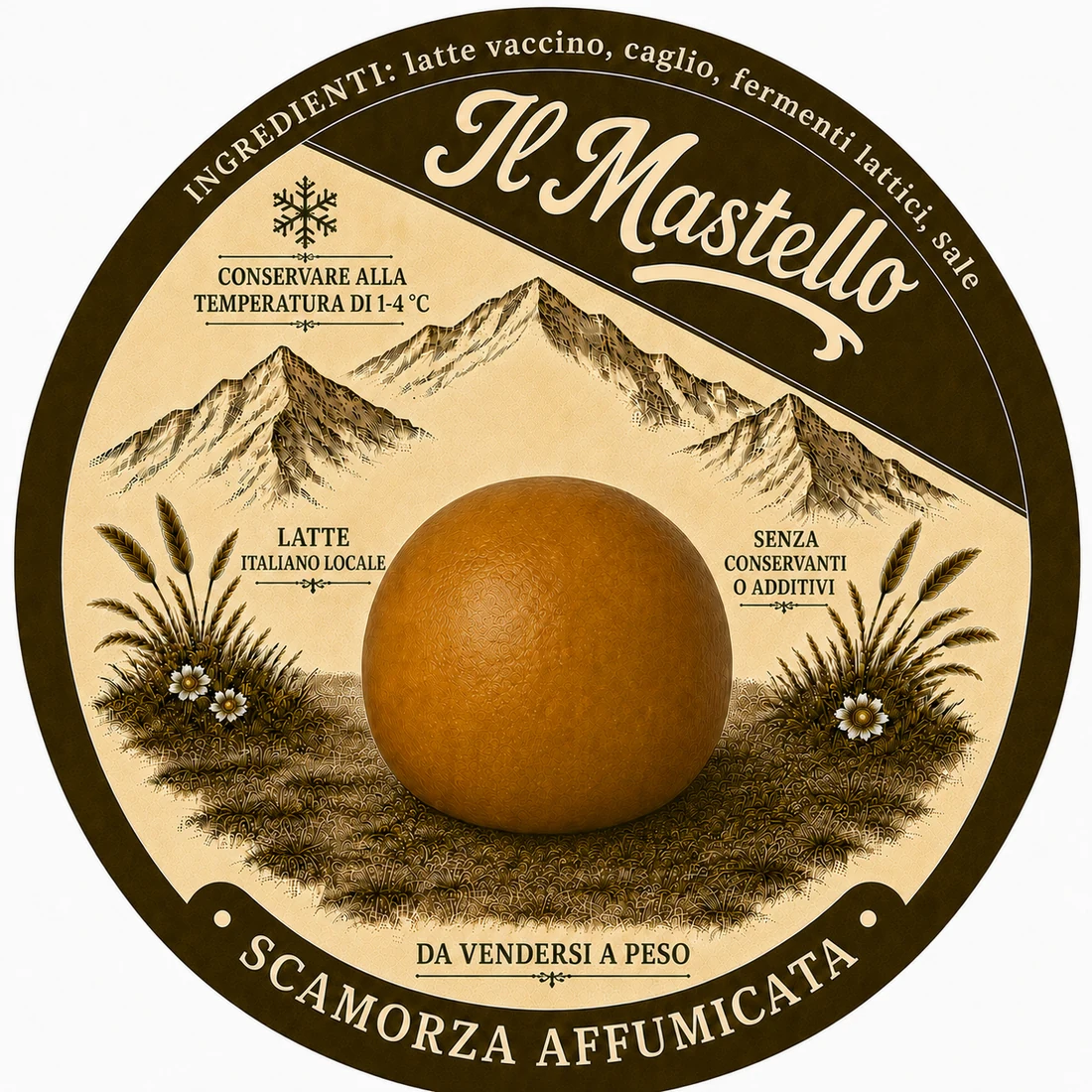 Etichetta Scamorza affumicata
